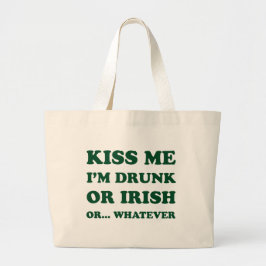 Kiss Me Im Drunk eller Irish Jumbo Tygkasse