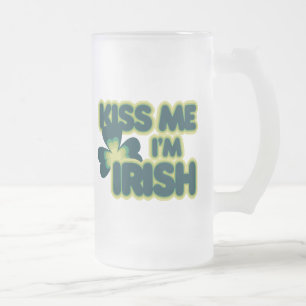 Kiss me Im Irish Frostat Ölglas