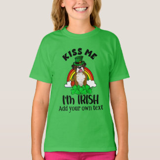 Kiss Me I'm Irish, Funny St. Patrick's Day Puppy T Shirt