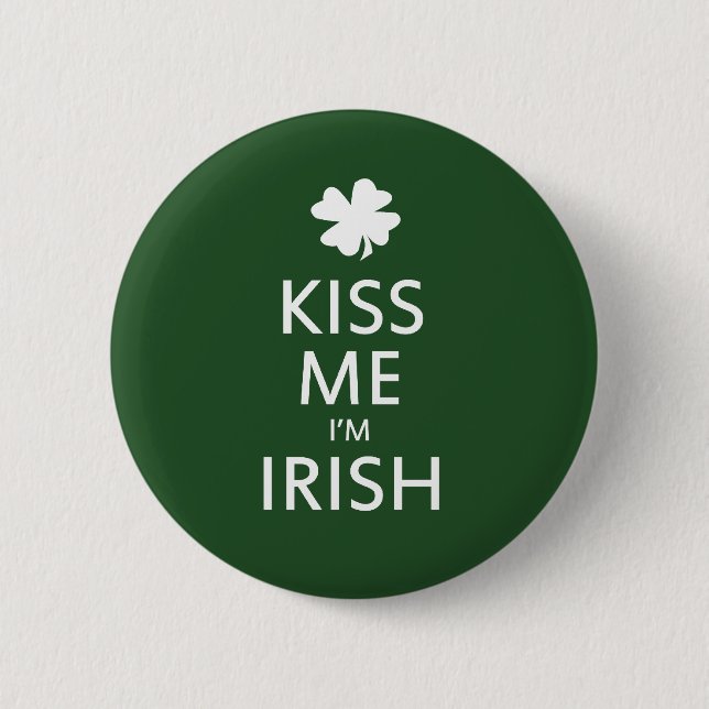 Kiss me Im Irish Knapp (Framsida)