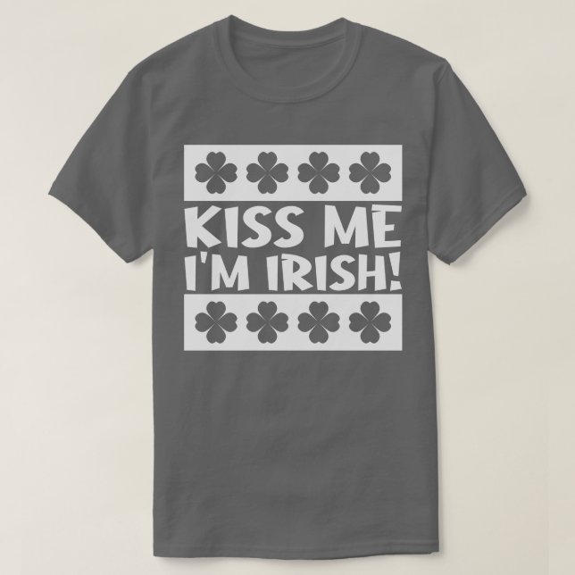 Kiss Me Im Irish T Shirt (Design framsida)
