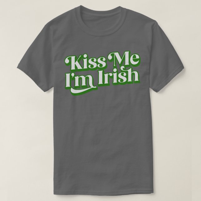 Kiss Me Im Irish T Shirt (Design framsida)