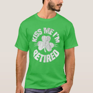 Kiss Me Im Retrött St patricks day Funny Irish Sha T Shirt