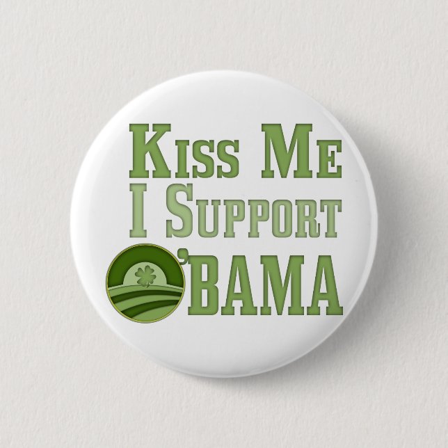 Kiss Me Irish Obama Knapp (Framsida)