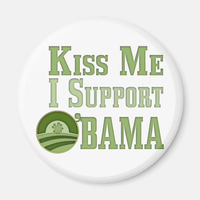 Kiss Me Irish Obama Magnet (Framsidan)