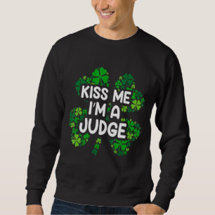 Kiss Me Iu2019m Domare Lycklig Patrick's Day Lång Ärmad Tröja