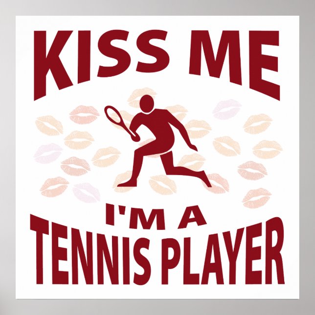 Kiss Me, jag är en tennis Player Poster (Framsidan)