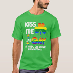 Kiss Me jag är galj eller irländsk eller rinnande T Shirt
