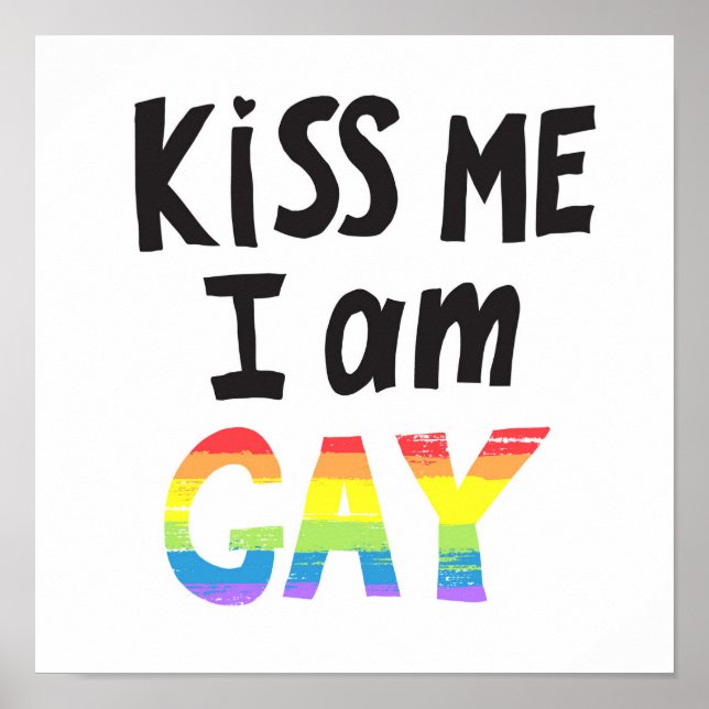 Kiss Me jag är Gay Poster (Framsidan)