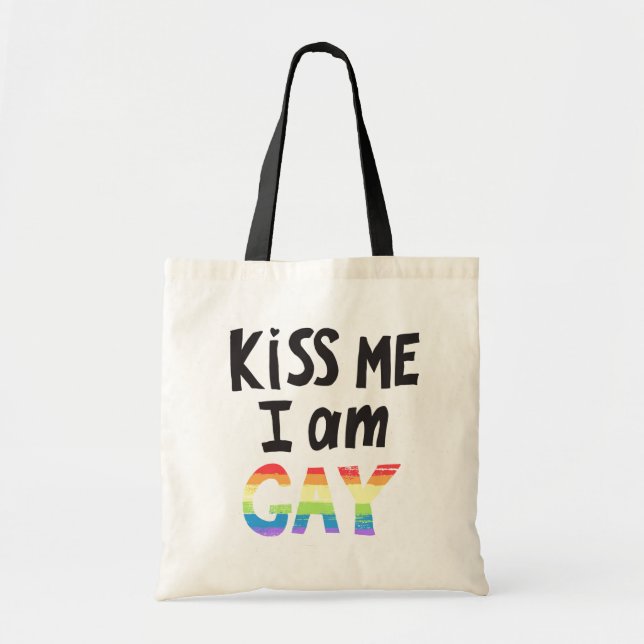 Kiss Me jag är Gay Tygkasse (Framsidan)