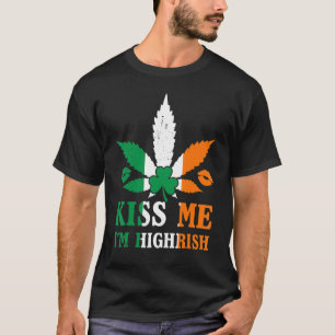 Kiss Me jag är Highrish Shamrock Funny Irish St Pa T Shirt
