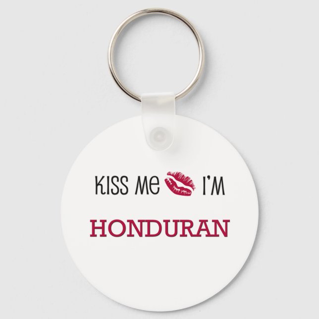 Kiss Me jag är HONDURAN Nyckelring (Framsida)