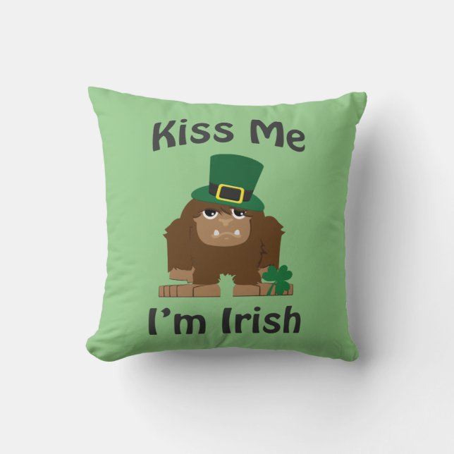 Kiss Me jag är irish Bigfoot Kudde (Framsida)