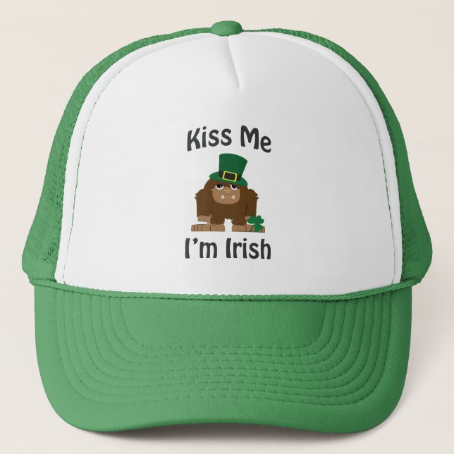 Kiss Me jag är irish Bigfoot Truckerkeps (Framsida)