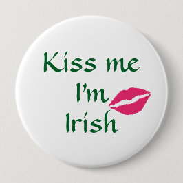Kiss Me jag är Irish Button Knapp