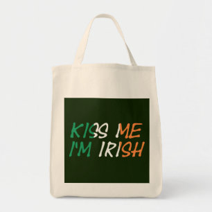 Kiss Me jag är Irish Flagga overlay gtcnt Tygkasse