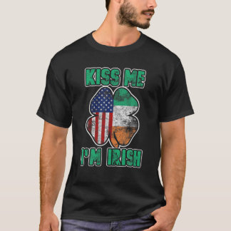 Kiss Me jag är Irish Funny St patrick's day Shamro T Shirt