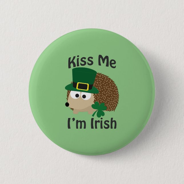 Kiss Me jag är Irish Hedgehog Knapp (Framsida)