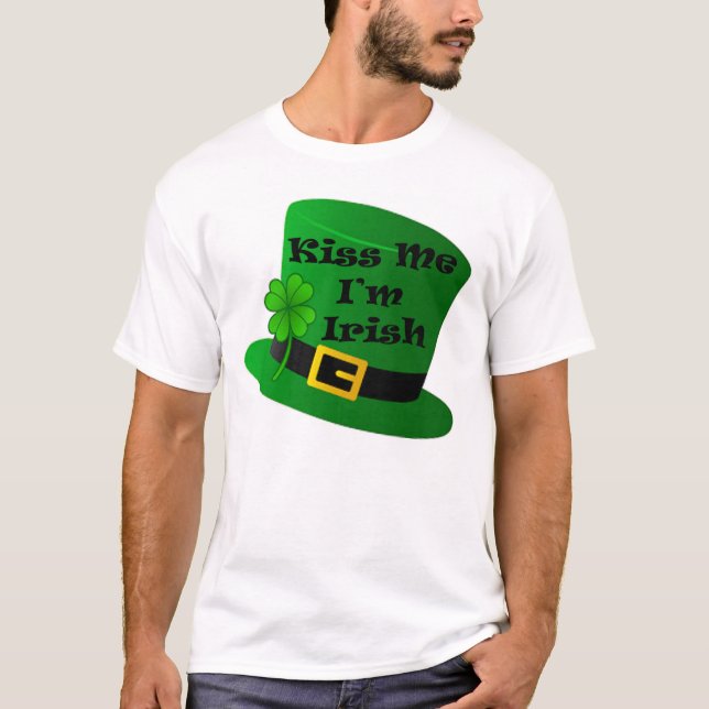 Kiss Me jag är Irish Manar Basic-Shirt T Shirt (Framsida)
