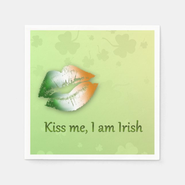 Kiss Me jag är Irish - Pappersservett (Framsidan)