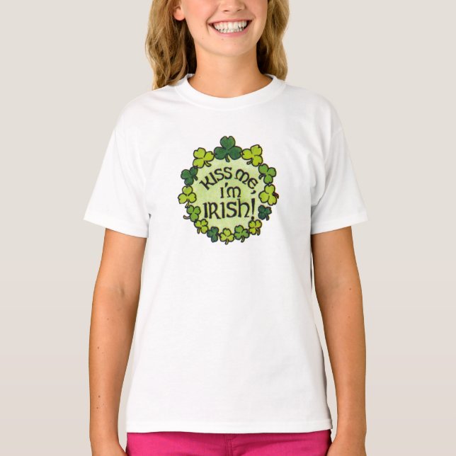 Kiss Me jag är Irish - Shirt Tröja (Framsida)