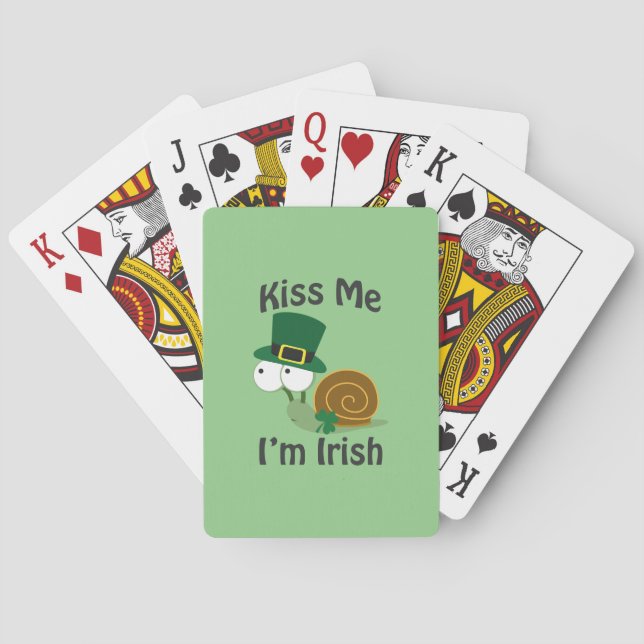 Kiss Me jag är Irish Snigel Casinokort (Baksidan)