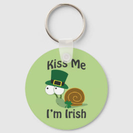 Kiss Me jag är Irish Snigel Nyckelring
