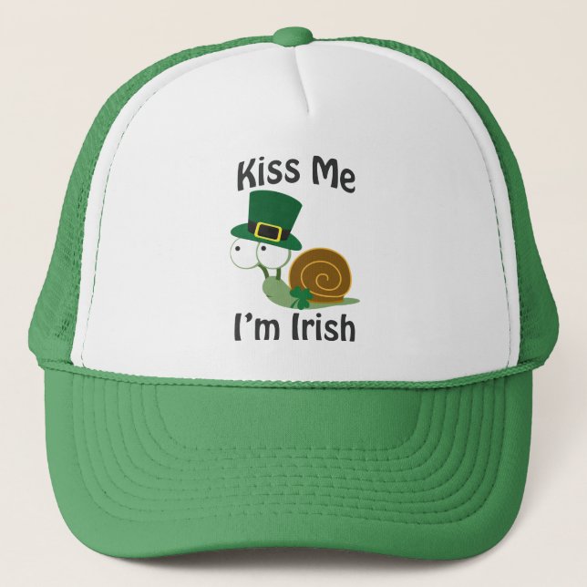 Kiss Me jag är Irish Snigel Truckerkeps (Framsida)