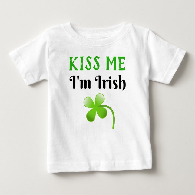 Kiss Me, jag är Irish St. Patrick Day Grönt T Shirt (Framsida)