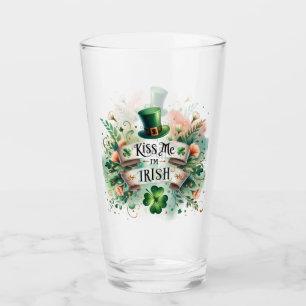 Kiss Me jag är Irish St patricks day Glaskopp