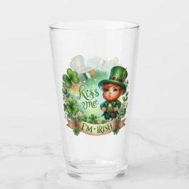 Kiss Me jag är Irish St patricks day Glaskopp