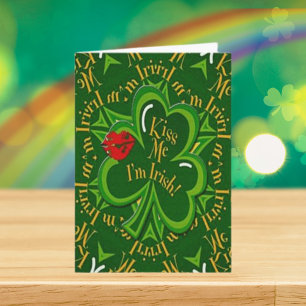 Kiss Me jag är Irish St. Patrick's Day Kort