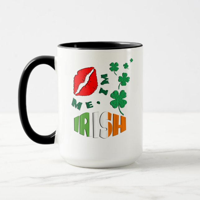 Kiss Me, jag är Irish st patricks day Mugg (Vänster)