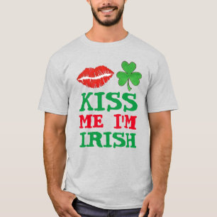 Kiss Me jag är Irish St. Patrick's Day Shamrock T-shirt