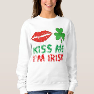 Kiss Me jag är Irish St. Patrick's Day Sweatshirt Tee