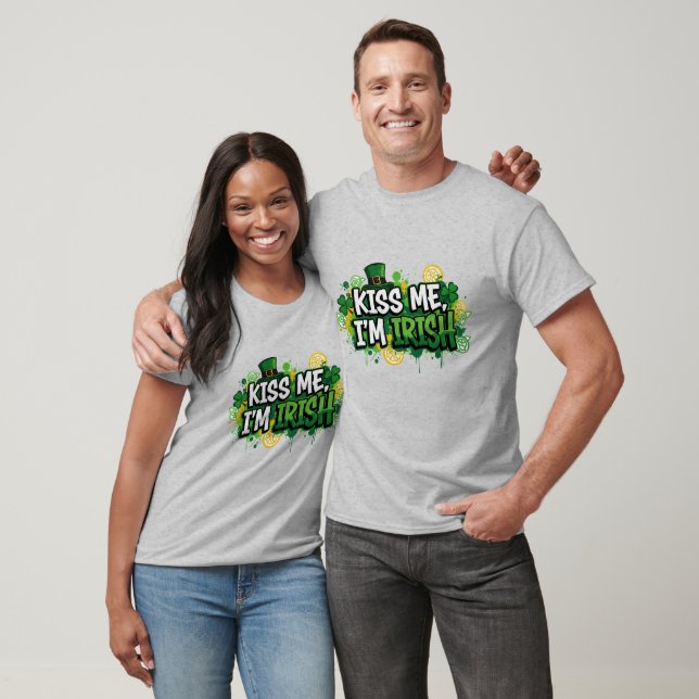 Kiss Me jag är Irish St. Patrick's Day T Shirt (Unisex)