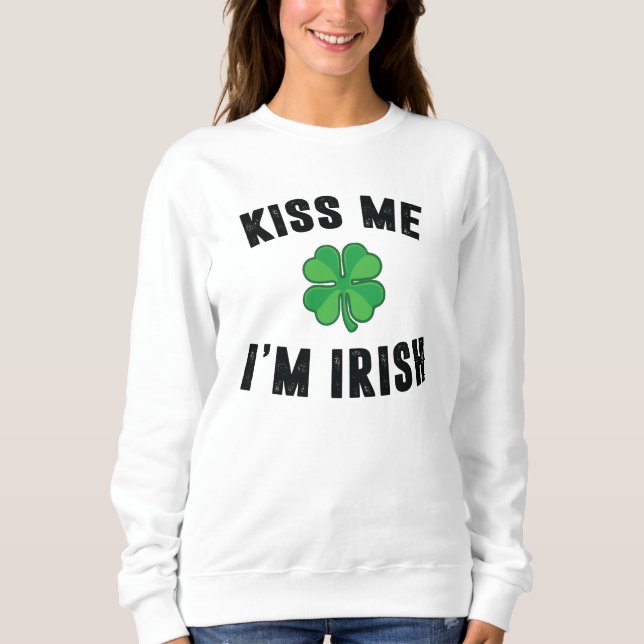 Kiss me jag är irish t shirt (Framsida)
