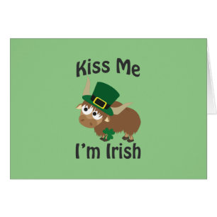Kiss Me jag är Irish yak OBS Kort