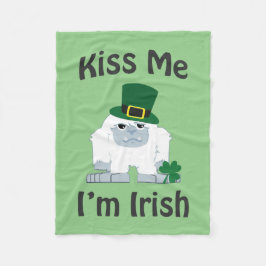 Kiss Me jag är Irish Yeti Fleecefilt