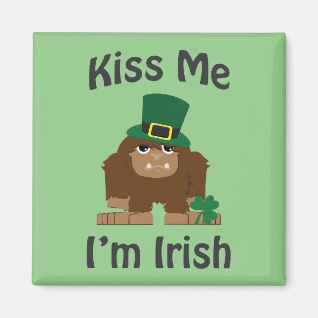 Kiss Me, jag är iriska bigfoot Magnet (Framsidan)