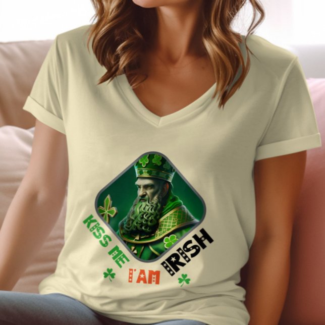 Kiss Me, jag är irländare - Irish Tur och Skratt T Shirt (Skapare uppladdad)