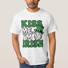 Kiss Me, jag är irländare - Leprechaun St. Patrick T Shirt
