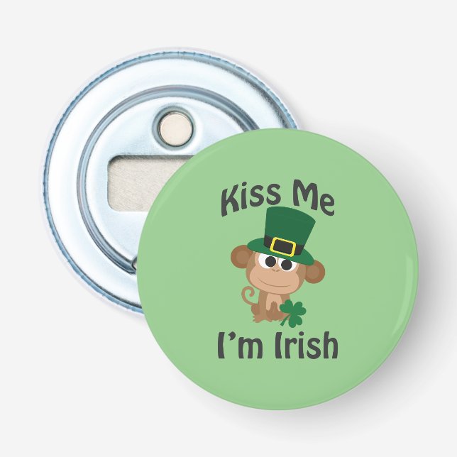 Kiss Me, jag är irländare! Monkey Flasköppnare (Framsidan)