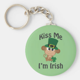 Kiss Me, jag är irländare! Monkey Nyckelring