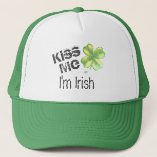 Kiss Me jag är irländare, skamrock, Keps