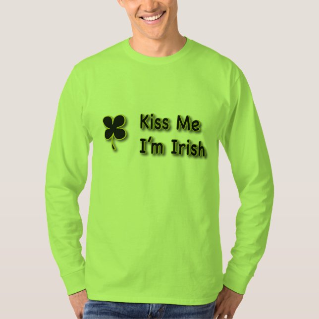 KISS ME Jag är irländare T-shirt (Framsida)