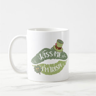 Kiss Me jag är irländsk Kaffemugg