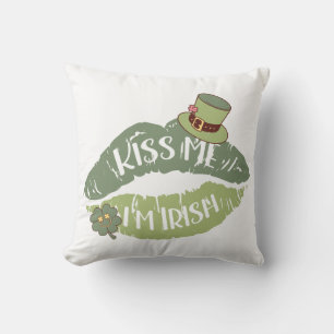 Kiss Me jag är irländsk Kudde