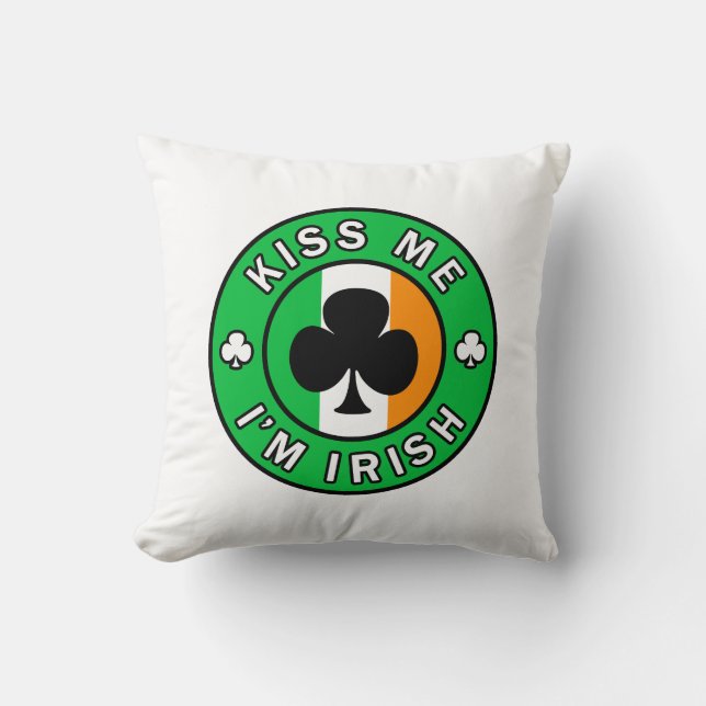Kiss Me jag är irländsk Kudde (Framsida)
