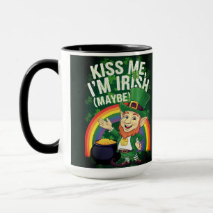 Kiss Me jag är irländsk Mugg